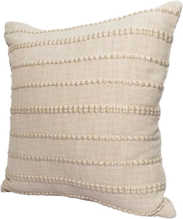 Self Textured Cotton Cushion Covers 45x45 cm – Decorative Throw Cushion Covers for Couch, Sofa, or Bed - Image 2